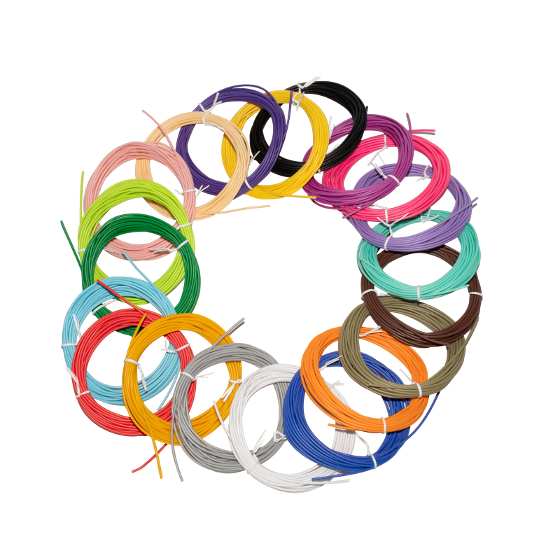 Vervangende filamenten AERIUM voor 3D-pennen, 1,75 mm PCL, 5 meter × 20 kleuren Vervangende filamenten AERIUM voor 3D-pennen, 1,75 mm PCL, 5 meter × 20 kleuren