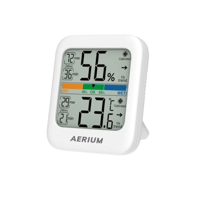 Lucht temperatuur- en vochtigheidsmonitor AERIUM T33 DUAL Lucht temperatuur- en vochtigheidsmonitor AERIUM T33 DUAL