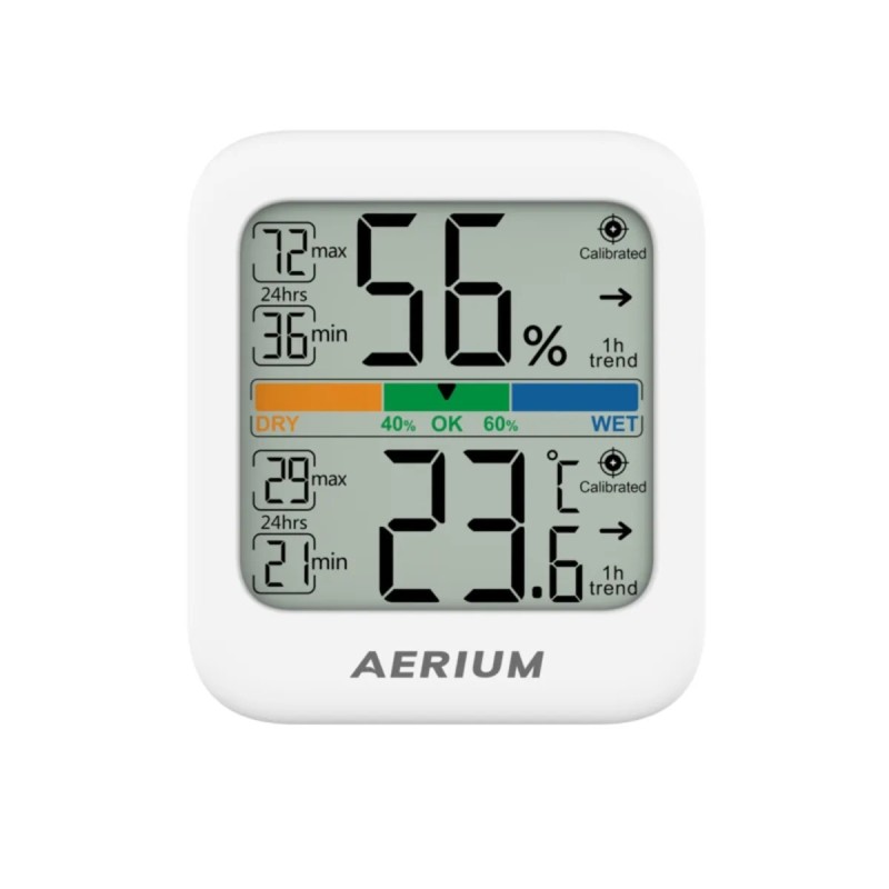 Lucht temperatuur- en vochtigheidsmonitor AERIUM T33 DUAL Lucht temperatuur- en vochtigheidsmonitor AERIUM T33 DUAL